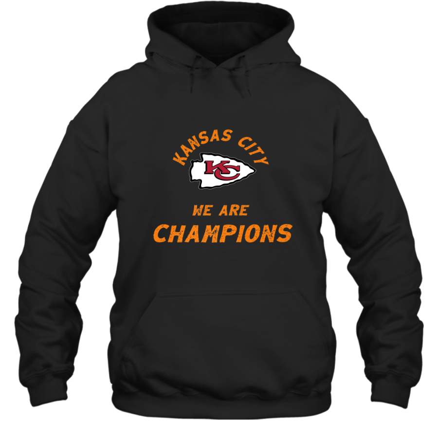 KC Kansas City Tribal Arrowhead we are Champions Hooded Sweatshirt