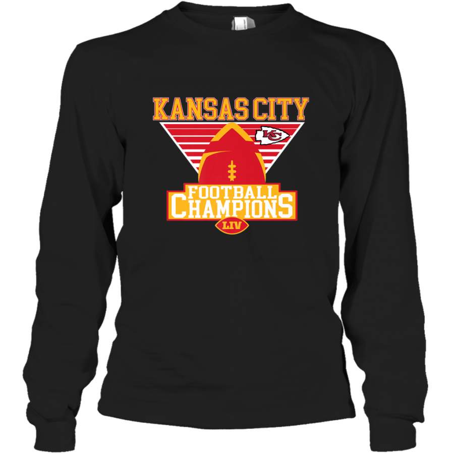 Kansas City Old School Football _ The City Of Champions LIV Long Sleeve T-Shirt