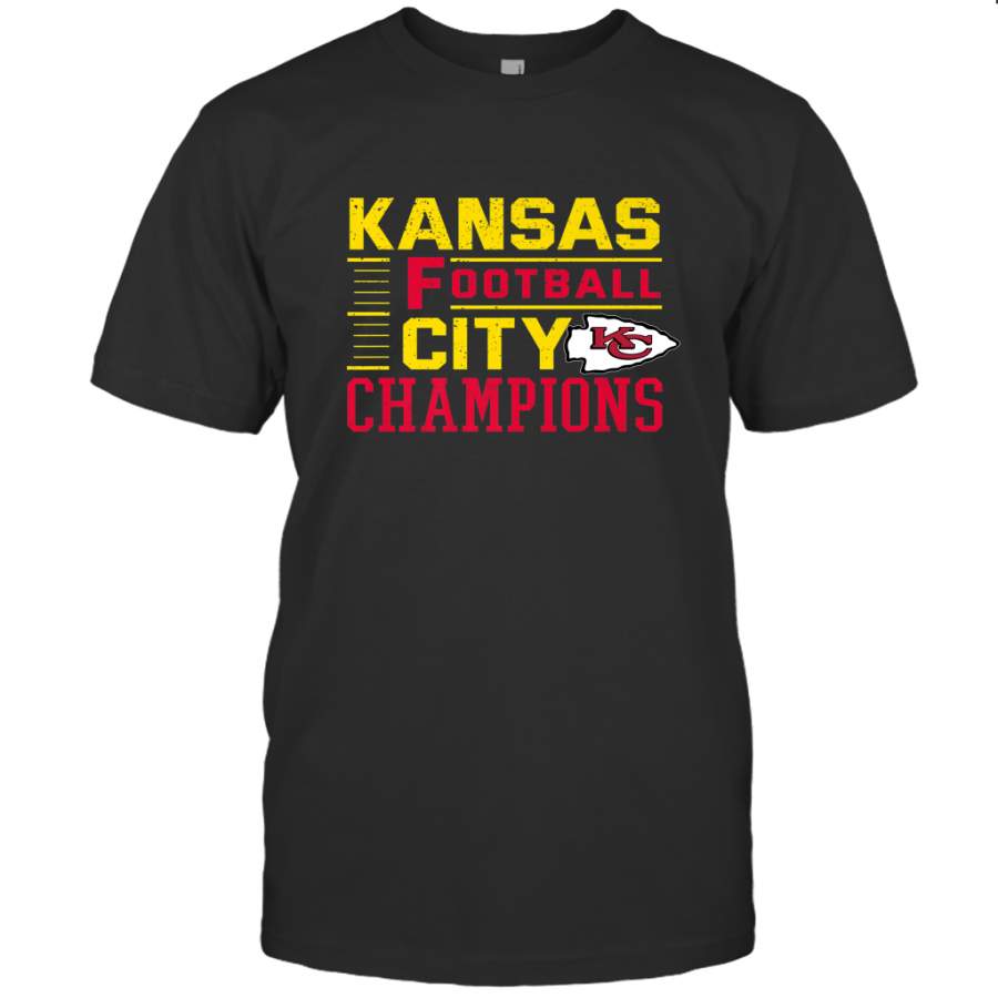 Kansas City Football Champions Vintage KC Distressed Gift Men’s T-Shirt