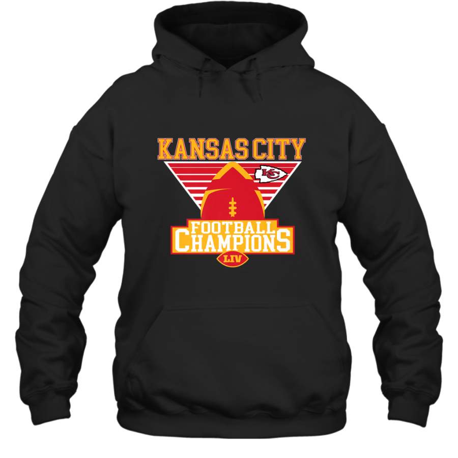 Kansas City Old School Football _ The City Of Champions LIV Hooded Sweatshirt