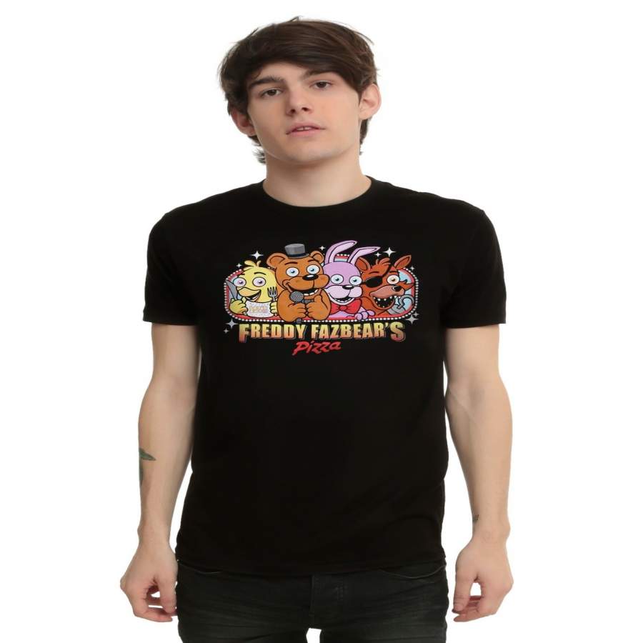 Fashion Men’s T-Shirt Five Nights At Freddy’s Freddy Fazbear’s Pizza Personality T-shirt