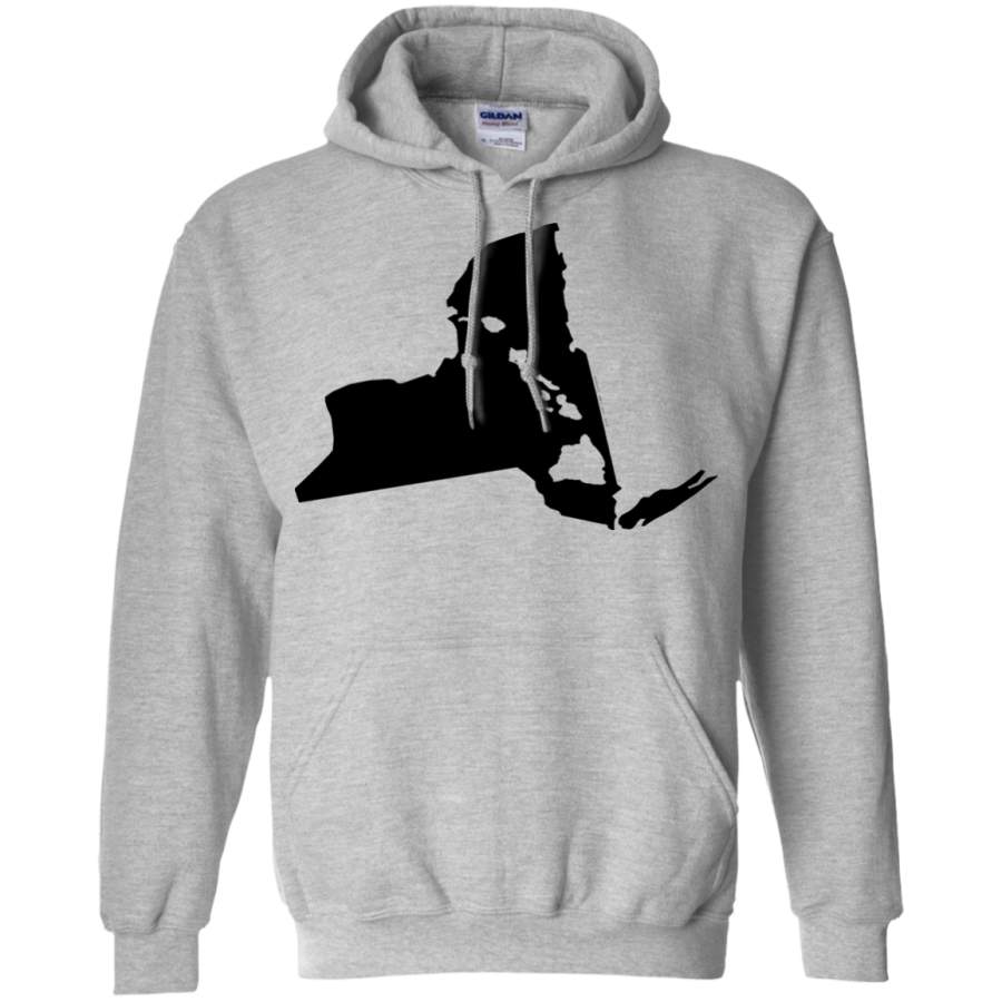 Living In New York With Hawaii Roots Pullover Hoodie 8 oz.