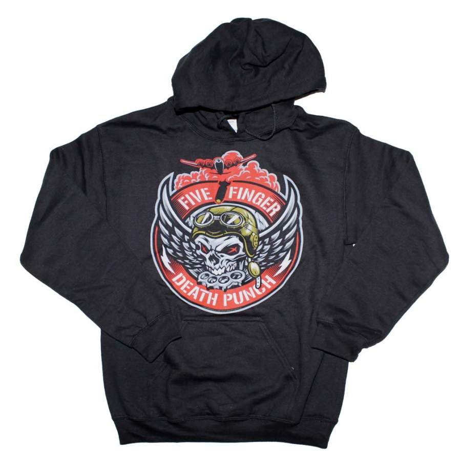 Five Finger Death Punch Bomber Patch Hoodie Sweatshirt