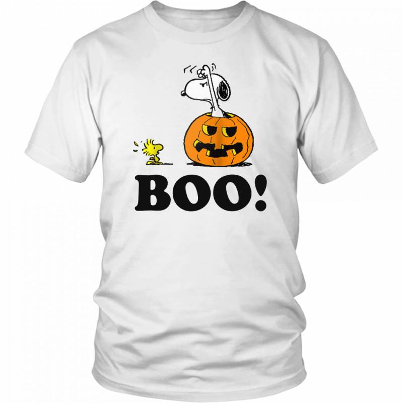 Halloween Snoopy Woodstock BOO! Raglan Baseball Tee