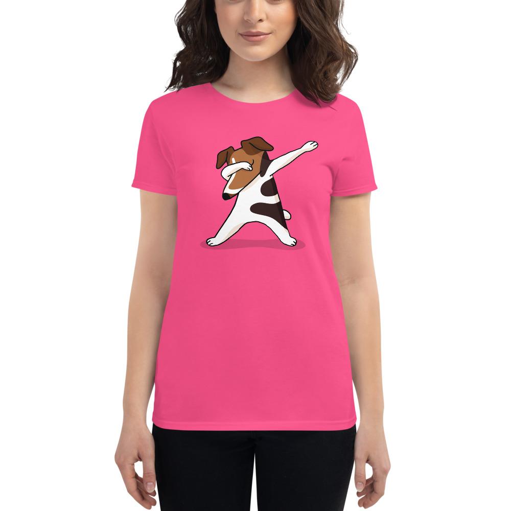 Boston Terrier Dabbing Women’S Short Sleeve Cotton T-Shirt