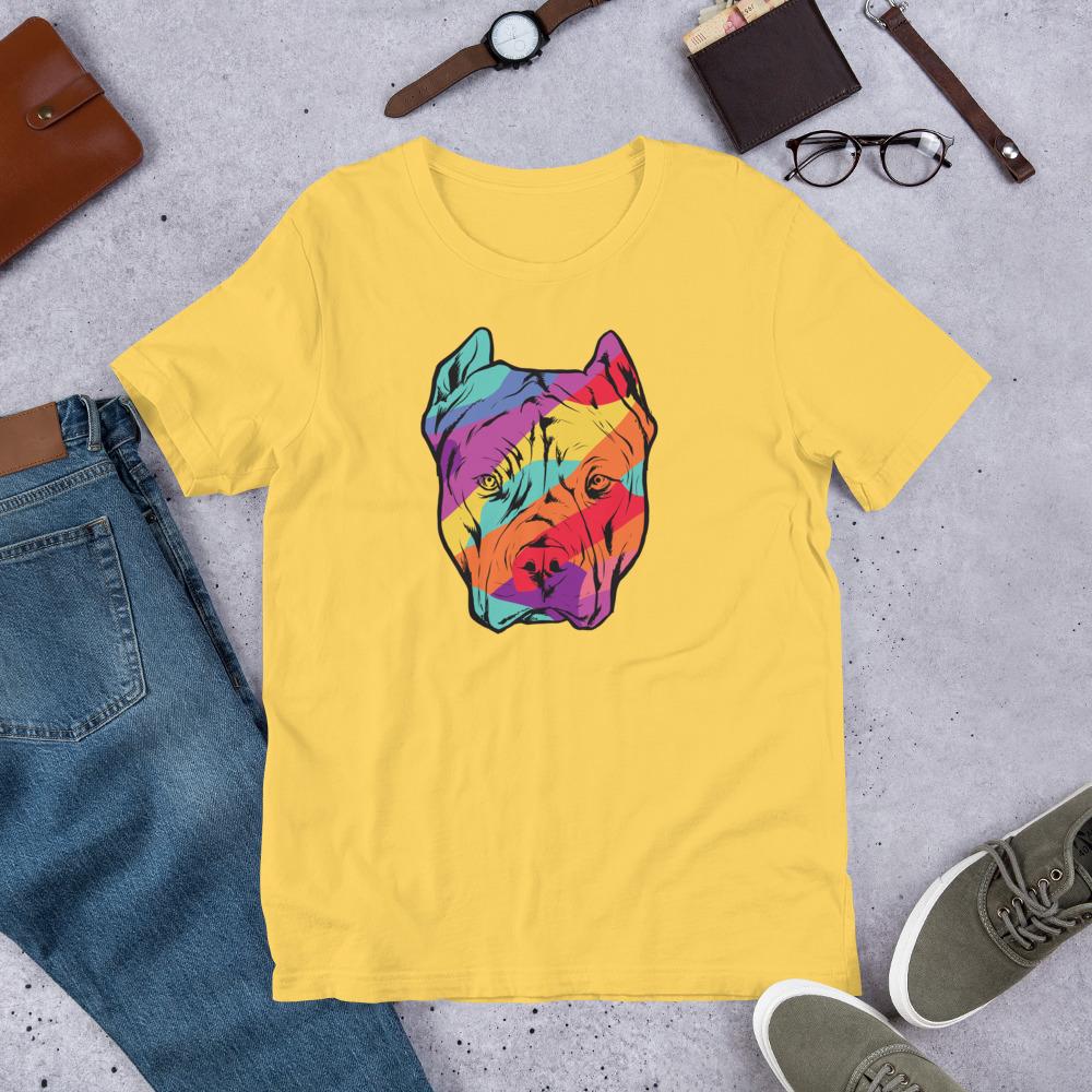 Colored Boston Terrier Short-Sleeve Unisex T-Shirt