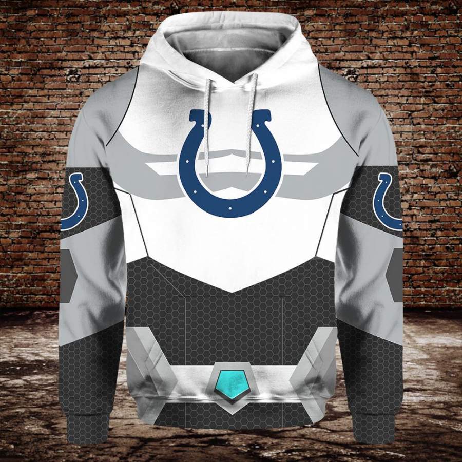 Indianapolis Colts Silver Hoodie