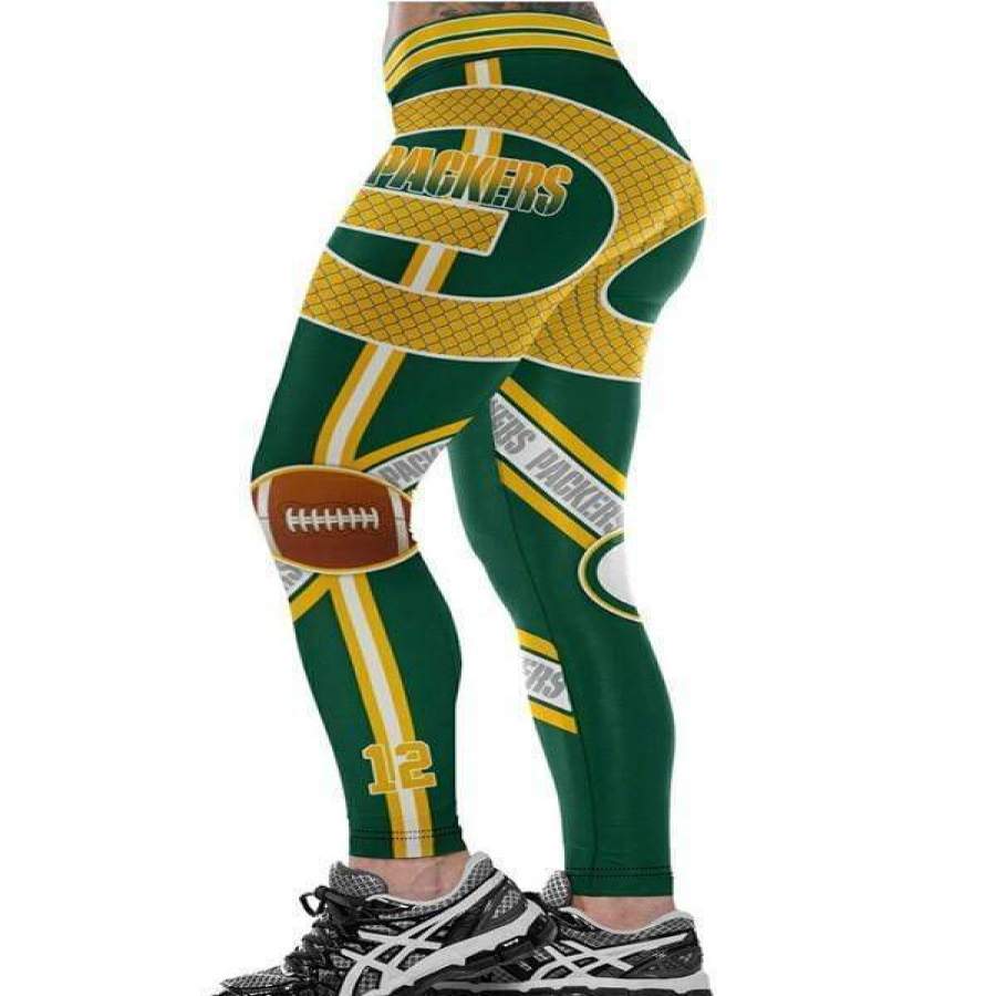 Green Bay Packers 3D Printed High Waist Fitness Yoga Leggings