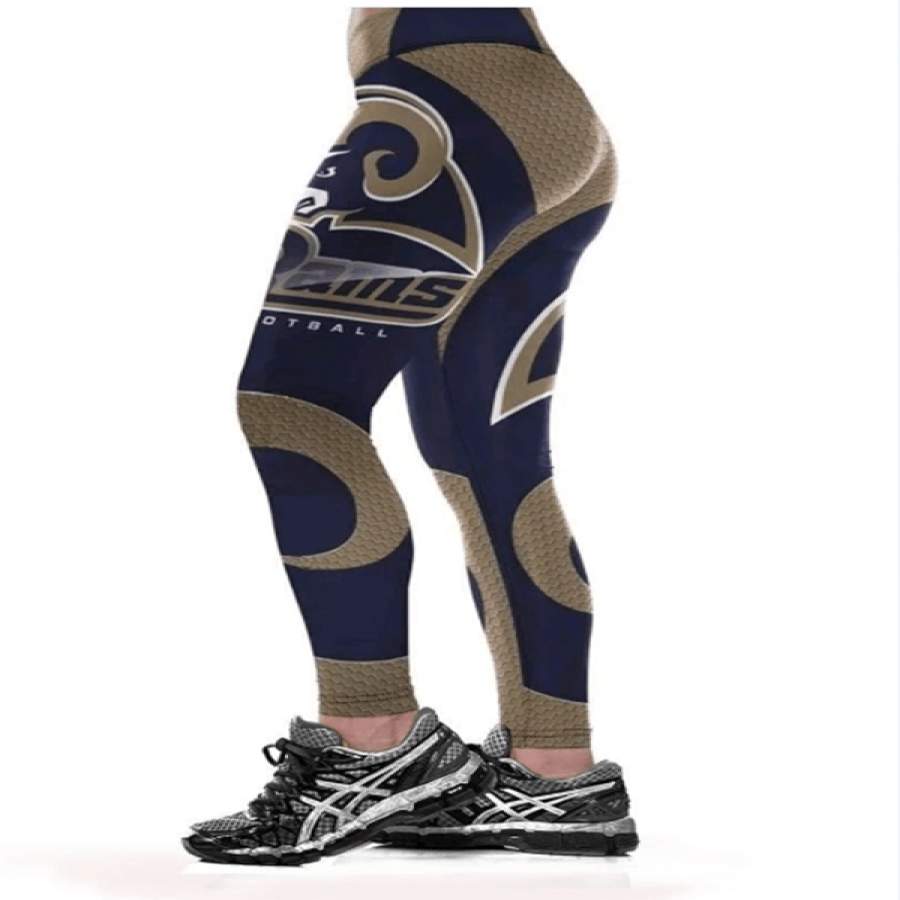 Los Angeles Rams 3D Printed High Waist Fitness Yoga Leggings