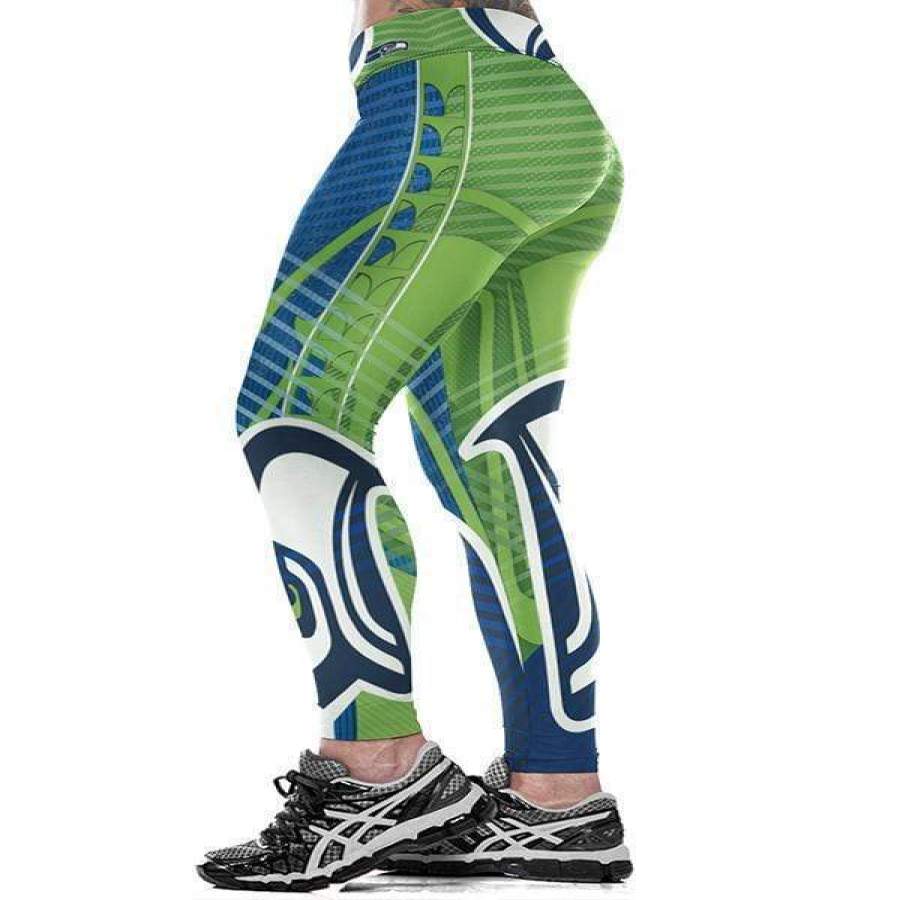 3D Seattle Seahawks Printed Running Yoga Fitness Leggings