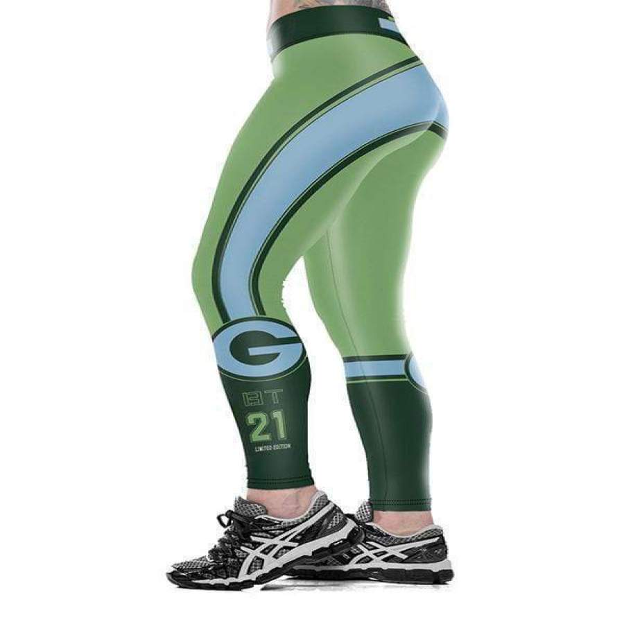 Green Bay Packers 3D Print High Waist Slim Breath Leggings