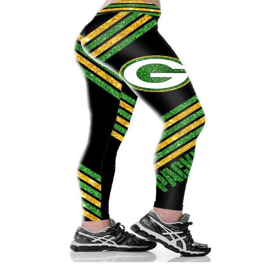 Green Bay Packers Printed Yoga Fitness Leggings