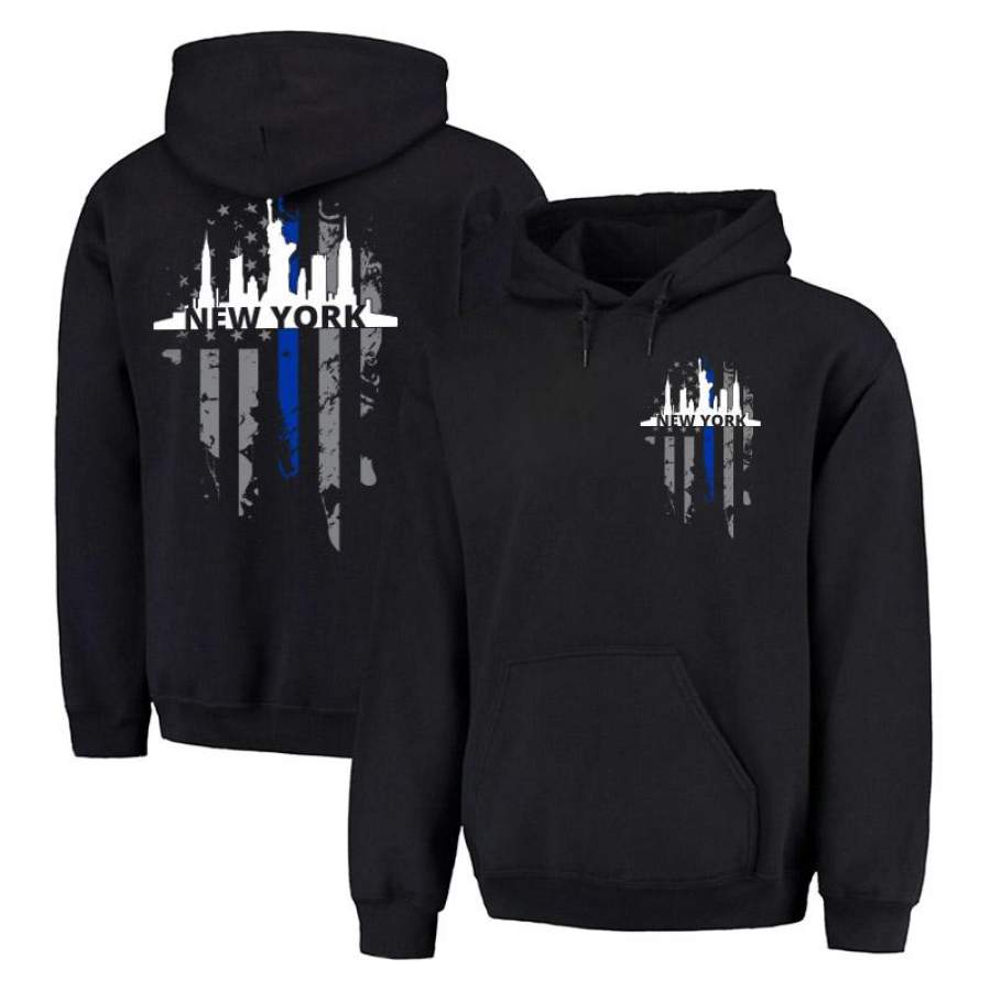 Hoodie – Thin Blue Line New York City Skyline