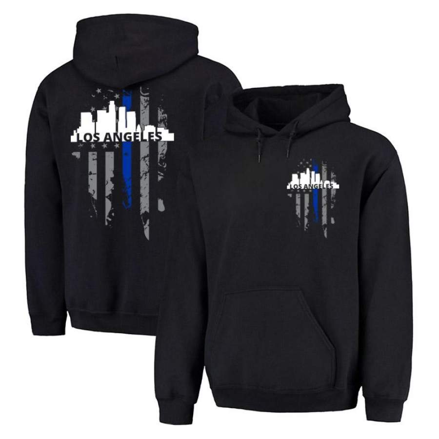 Hoodie – Thin Blue Line Los Angeles Skyline