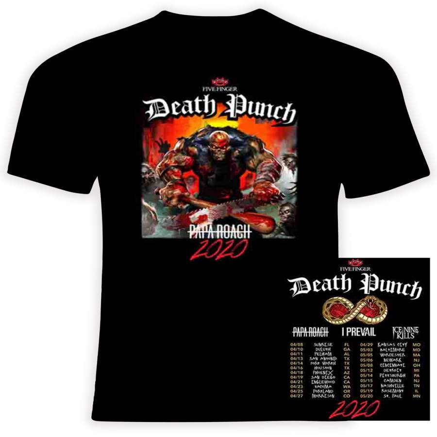 Five Finger Death Punch 2020 Concert Tour Gildan Cotton T-Shirt