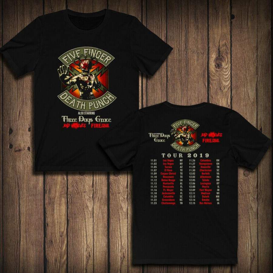 Five Finger Death Punch U.S Tour 2019 T-Shirt 100% Guarantee