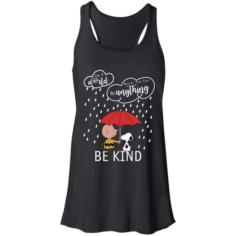 Charlie Brown And Snoopy Be Kind Women’s Tank Top