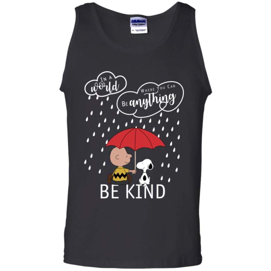 Charlie Brown And Snoopy Be Kind Men’s Tank Top