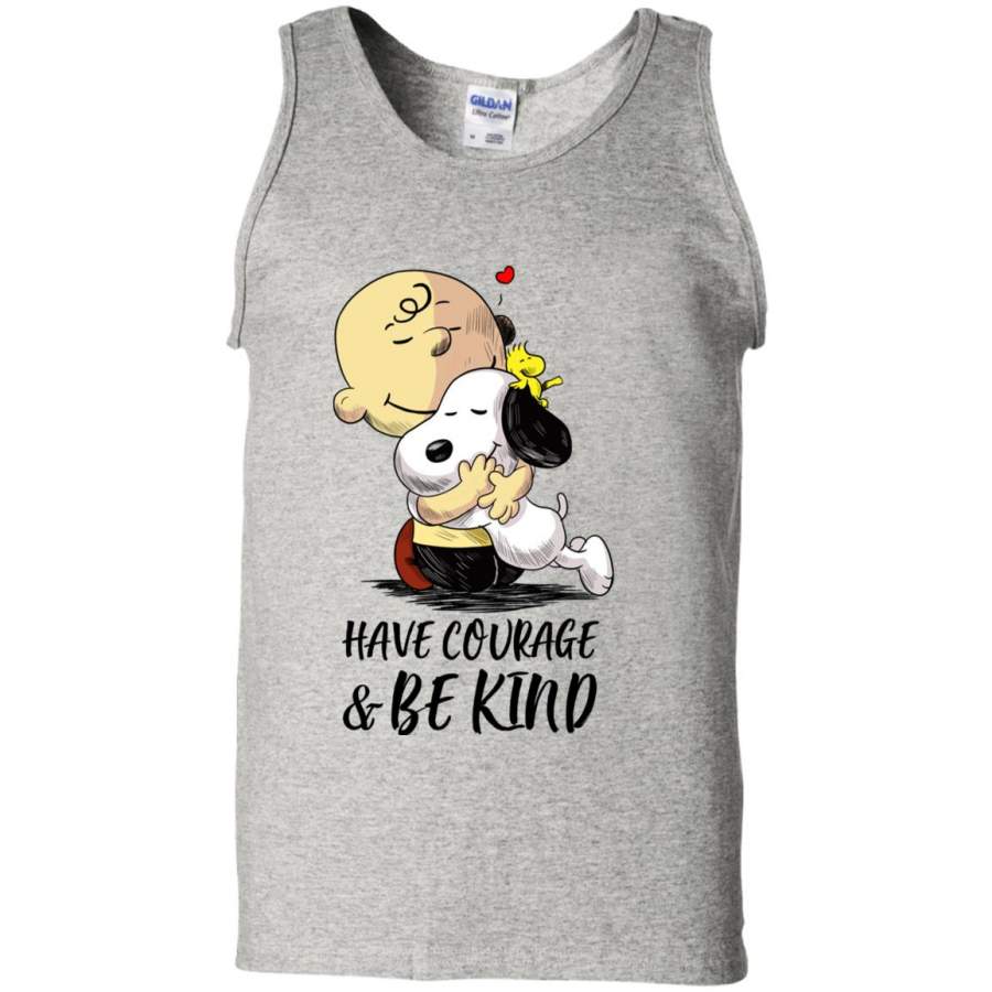 Charlie Brown Hugging Snoopy Men’s Tank Top