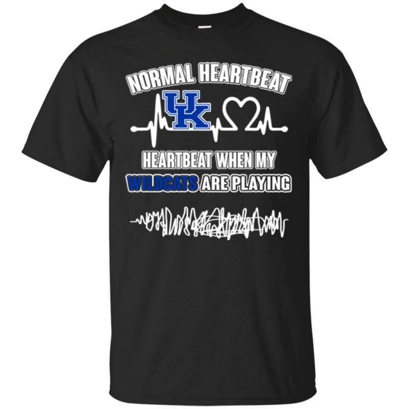 Kentucky Wildcats T Shirts Heartbeat When My Wildcats Playing