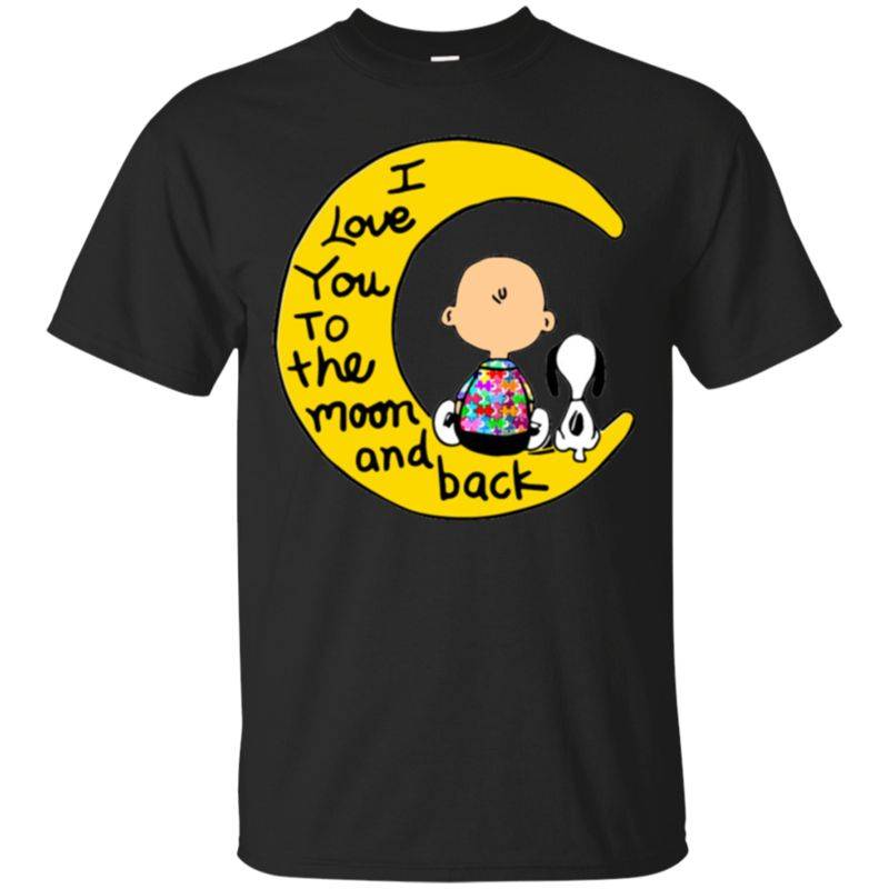 Autism Snoopy Charlie Brown Shirts I Love You To The Moon And Back