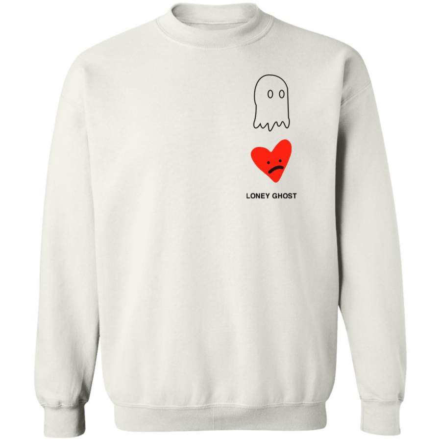 Lonely ghost merch heart stack sweatshirt t shirt white