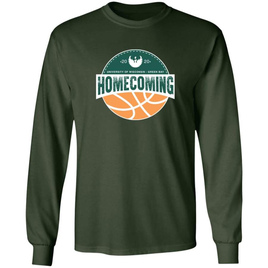 Homecoming t shirt Homecoming university of wisconsin green bay long sleeve tee shirt forest green