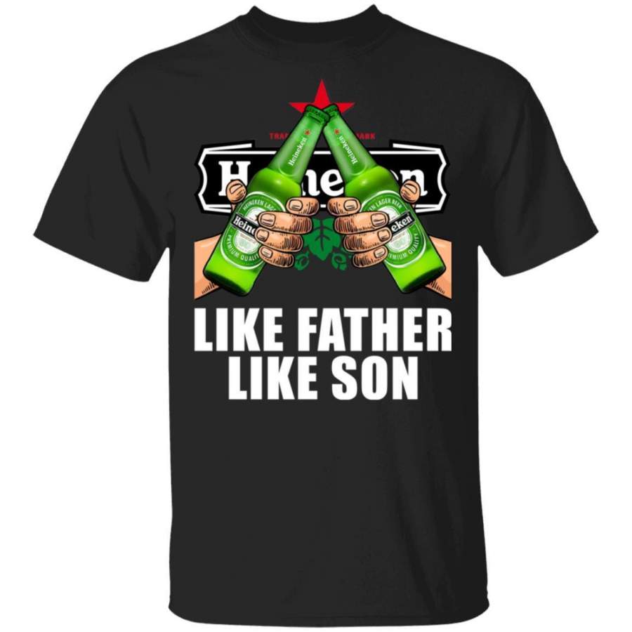 Like Father Like Son Heineken T-shirt Beer Drinking Father’s Day Tee VA05