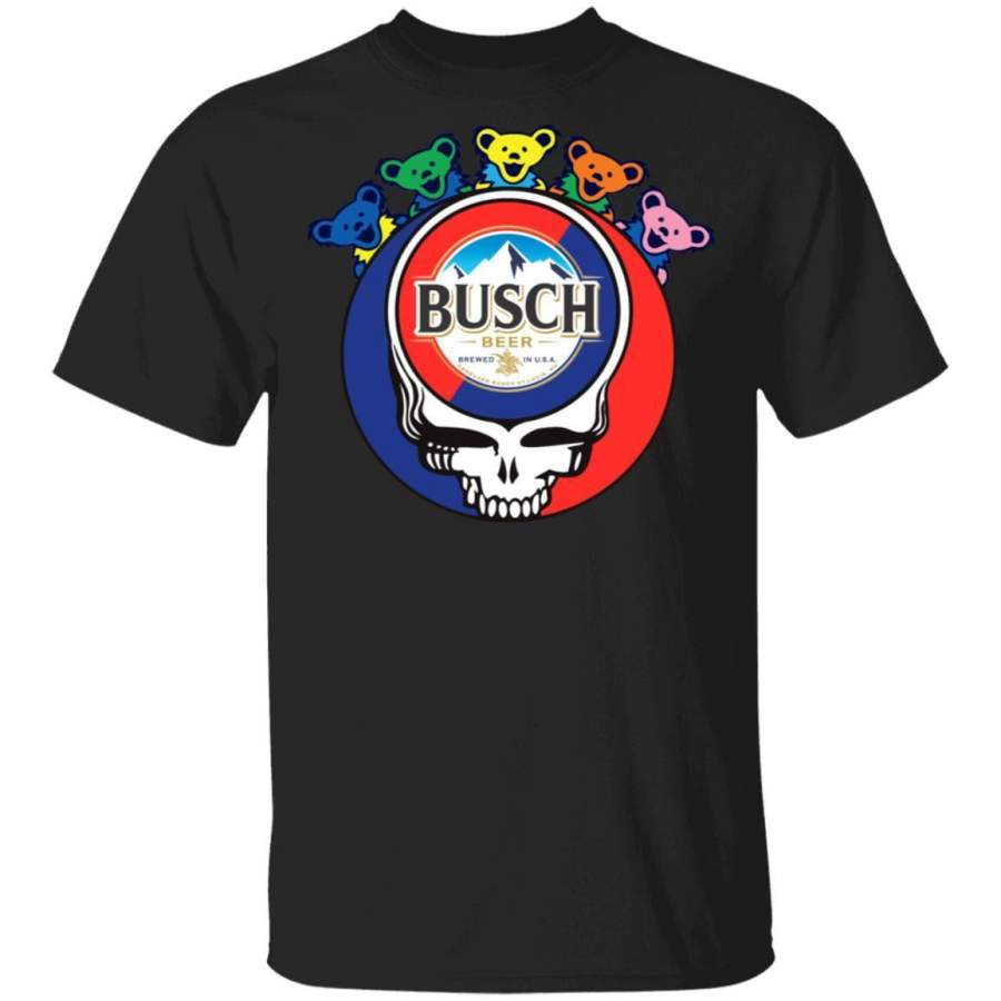 Busch In Grateful Dead Head T-shirt Grateful Beer Tee PT03