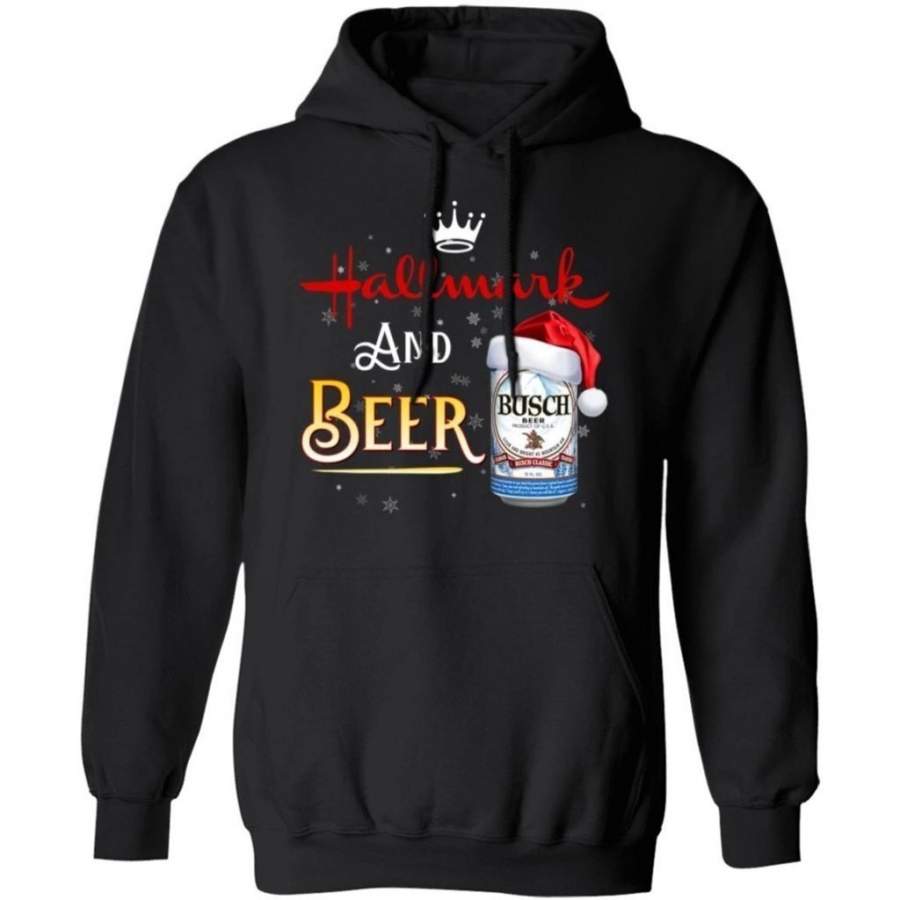 Hallmark And Busch Beer Christmas Hoodie Funny Christmas Gift HA10