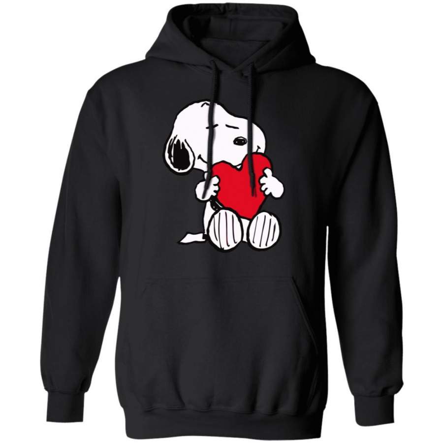 Cute Snoopy Hug Heart Hoodie Shirt Love Gift Idea HA12