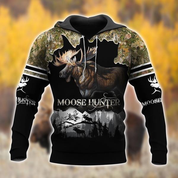 Moose Hunting Black 3D All Over Print | Unisex | Adult | Ht5273