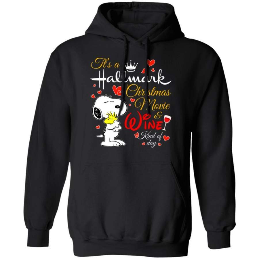 It’s A Hallmark Movies And Wine Kind Of Day Snoopy & Woodstock Hoodie PT11