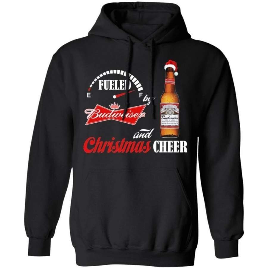 Fueled By Budweiser Beer And Christmas Cheer Hoodie Funny Gift VA10