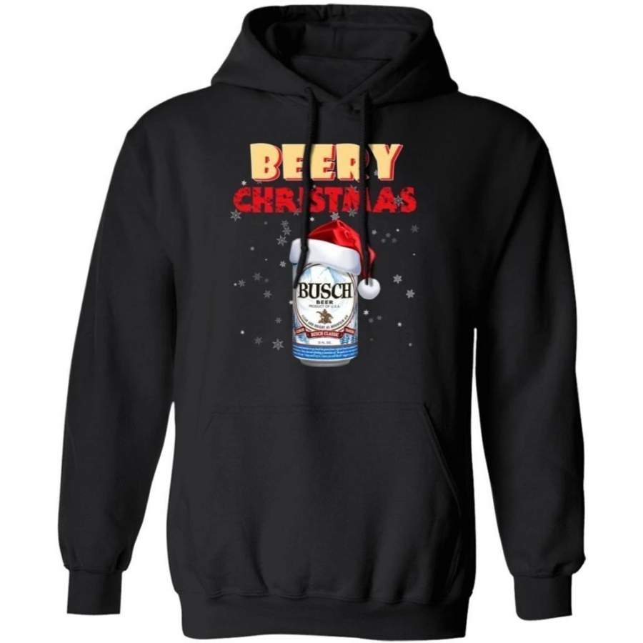 Beery Christmas Busch Hoodie Funny Beer Hoodie Xmas Gift HA10