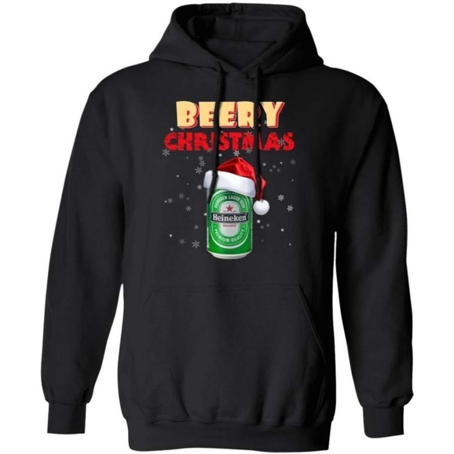 Beery Christmas Heineken Hoodie Funny Beer Lover Xmas Gift HA10