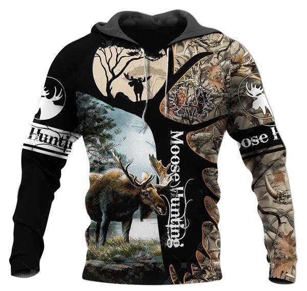 Moose Hunting Black 3D All Over Print | Unisex | Adult | Ht5276