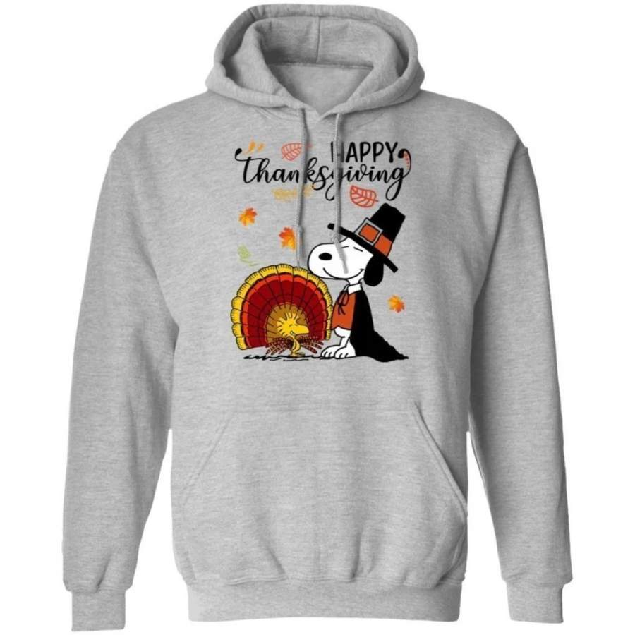 Happy Thanksgiving Snoopy & Woodstock Hoodie Lovely Gift MT10