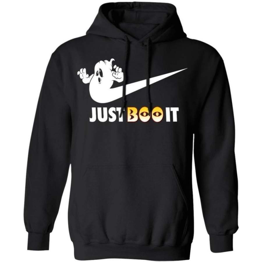 Just Boo It Funny Ghost Swoosh Hoodie Halloween Costume HA09