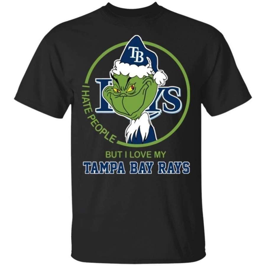 Grinch I Hate People But I Love My Tampa Bay Rays T-Shirt For Fans MN08