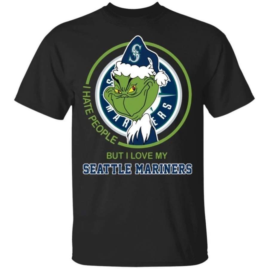 Grinch I Hate People But I Love My Seattle Mariners T-Shirt For Fans MN08