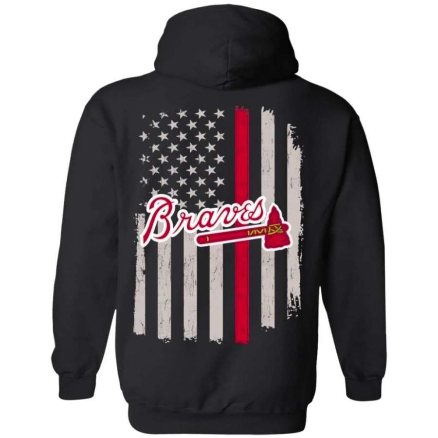 Atlanta Braves Team American Flag Hoodie Gift VA07