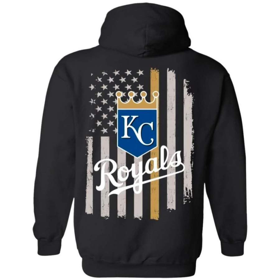 Kansas City Royals Team American Flag Hoodie Gift VA07