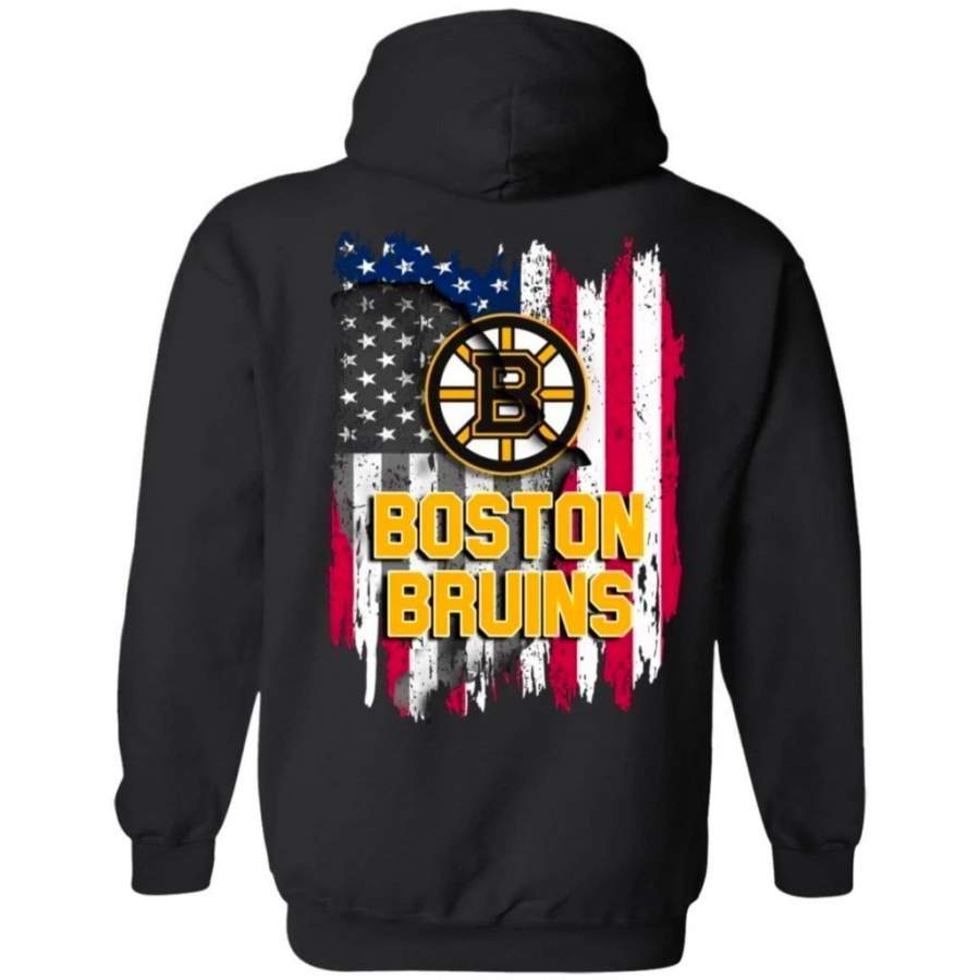 Boston Bruins American Flag Hockey Hoodie Men Women Fan