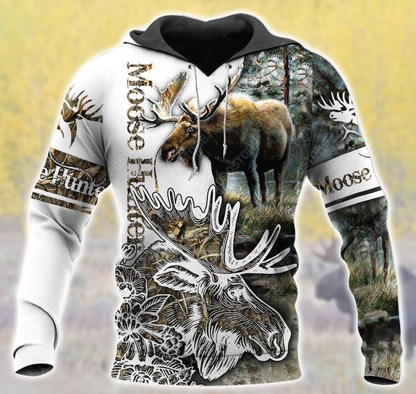 Hunting – Moose Hunter White 3D All Over Print | Unisex | Adult | Ht5288