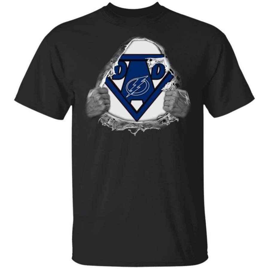 Dad Super Fan Tampa Bay Lightning Hockey T-Shirt Gift For Dad