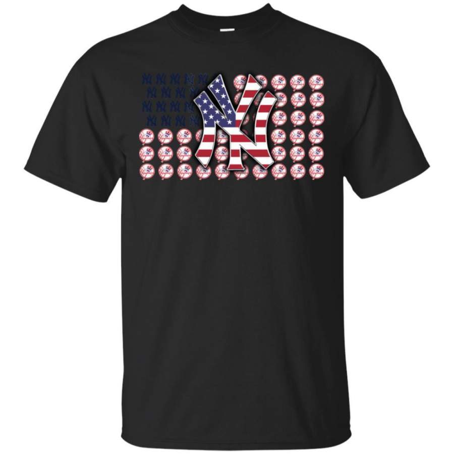 New York Yankees American Flag T-Shirt Men Women Fan