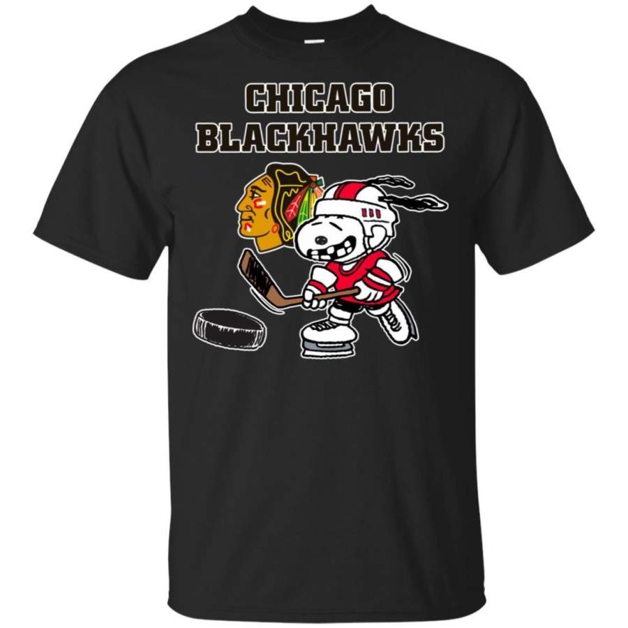 Chicago Blackhawks Snoopy Hockey T-shirt Funny Fan Men Women