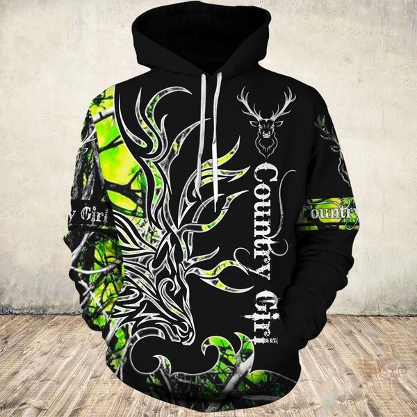 Country Girl Green Hunting 3D All Over Print | Unisex | Adult | Ht4539