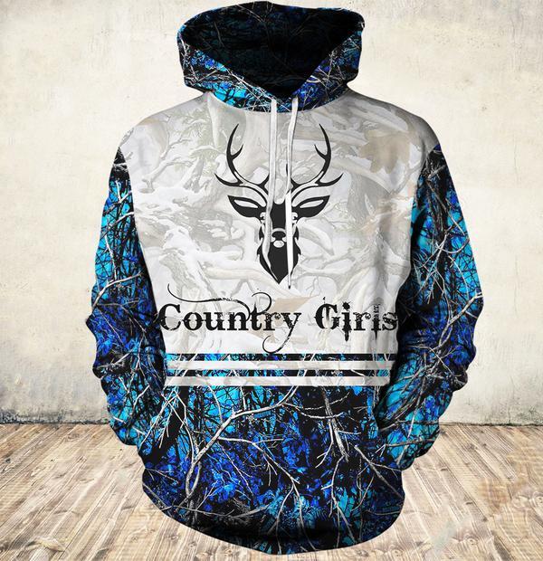 Country Girl Blue Hunting 3D All Over Print | Unisex | Adult | Ht4545